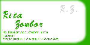 rita zombor business card